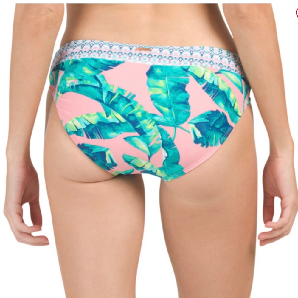 Cabana Life Preppy Palm Banded Bikini Bottom UPF50